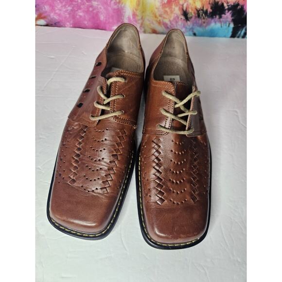 DONATO MARRONE Dibang Men's Shoes Brown US Size 10.5 Leather Upper Lining/ Sole - Picture 5 of 9